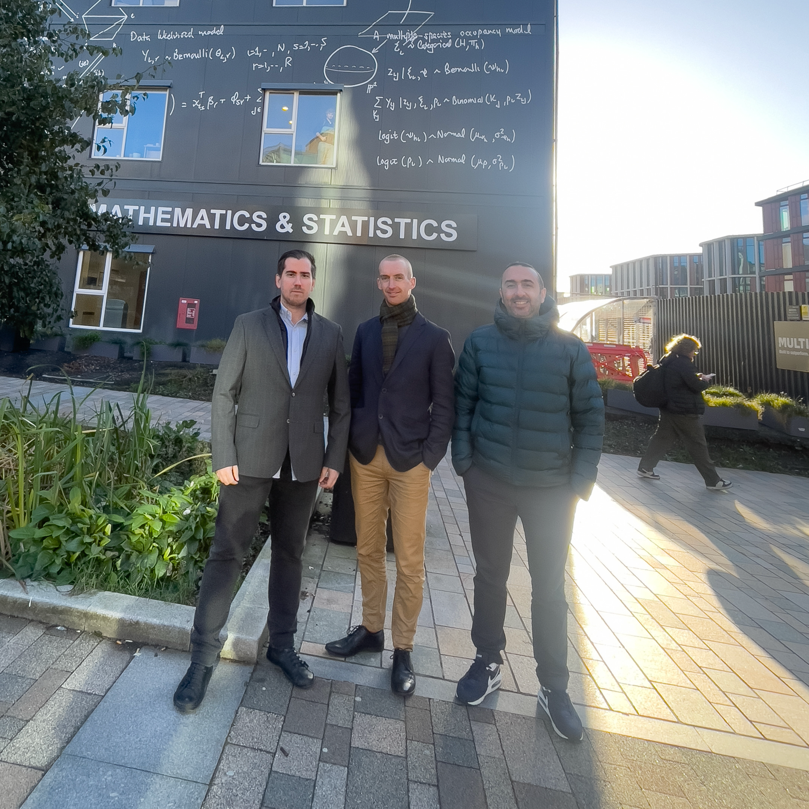 Speaker sharing data visualizations during a talk.